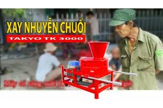 Giao máy băm chuối nhuyễn cho gà công suất mạnh cho khách l Máy băm chuối Takyo TK 3000